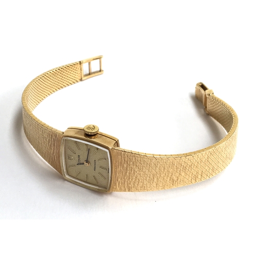 91A - A LADIES 9CT GOLD TUDOR PRECISION BRACELET WATCH
CIRCA 1970, gold coloured textured dial, baton mark... 