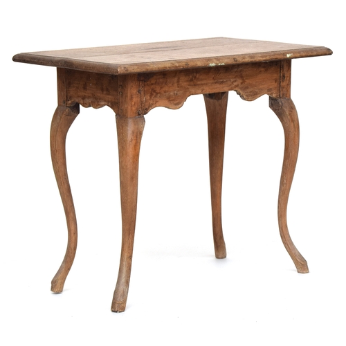 656 - A 19th century Continental oak side table on cabriole supports, 79cmW

Provenance: from the estate o... 