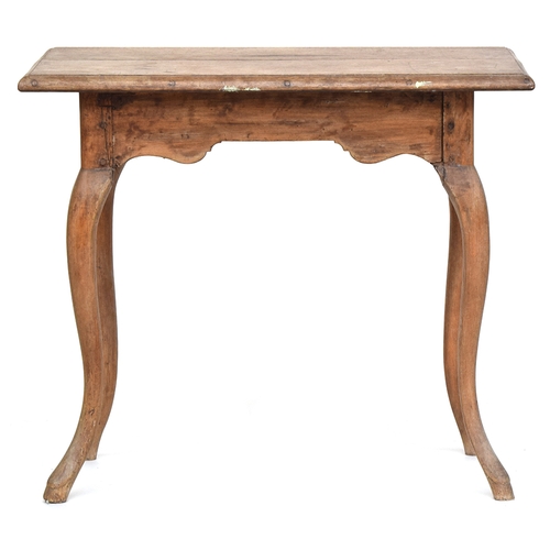 656 - A 19th century Continental oak side table on cabriole supports, 79cmW

Provenance: from the estate o... 