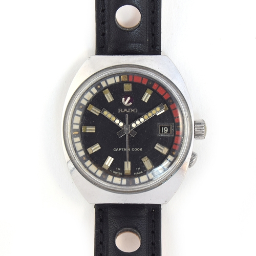 80 - A RARE GENTLEMAN'S STAINLESS STEEL RADO CAPTAIN COOK DIVE WATCH
CIRCA 1960s, REF 11773//2, 2nd Gener... 