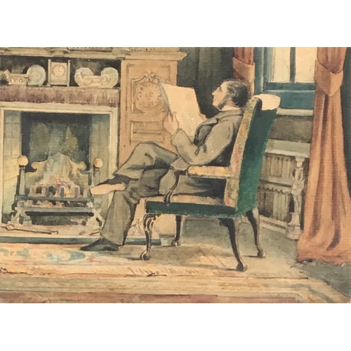 332 - Joseph Nash O.W.S. (1809-1878), a pair of watercolours of Victorian interiors, each 13.4x18.5cm (2)