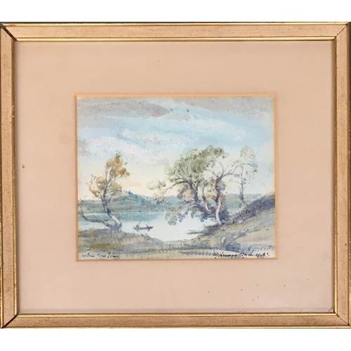 333 - Samuel John Lamorna Birch (1869-1955), lake scene, watercolour, signed lower right S J Lamorna Birch... 