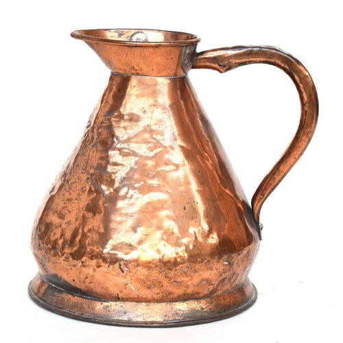 489 - A Victorian 5 gallon copper haystack measure, 45cm high