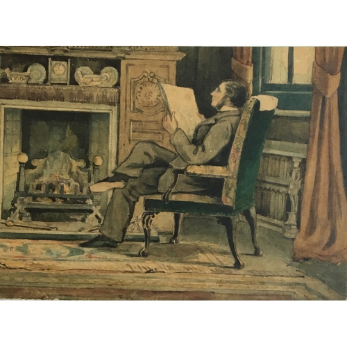 332 - Joseph Nash O.W.S. (1809-1878), a pair of watercolours of Victorian interiors, each 13.4x18.5cm (2)