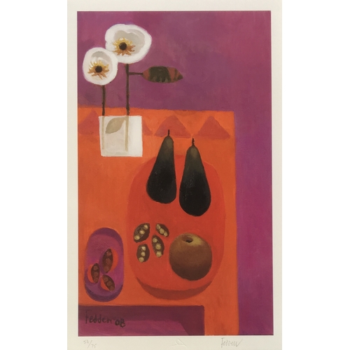 301 - After Mary Fedden (British, 1915-2012), 'Two Pears 2008', giclee print, numbered 56/75, signed in pe... 