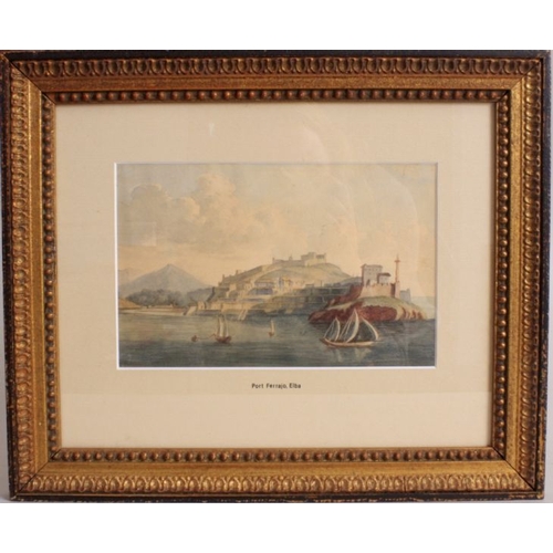 334 - Attributed to John Warwick Smith (1749-1831, British) Port of Rio Marina, Island of Elba Italy, wate... 