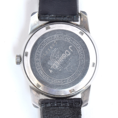 659 - A TITUS DELUXE GENTLEMAN'S STEEL AUTOMATIC WRIST WATCH
Circa 1950s, silvered dial, stylised heart ma... 