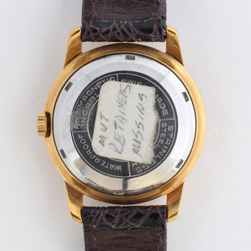 662 - A RAMONA GENTLEMAN'S STEEL AND GOLD PLATED AUTOMATIC DATE WATCH
Circa 1960s, cream dial, Arabic numb... 