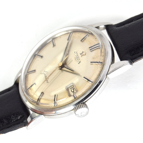 529 - AN OMEGA GENEVE GENTLEMAN'S STEEL WRIST WATCH
Dated 1959, ref. 14724SC/61, silvered dial with baton ... 