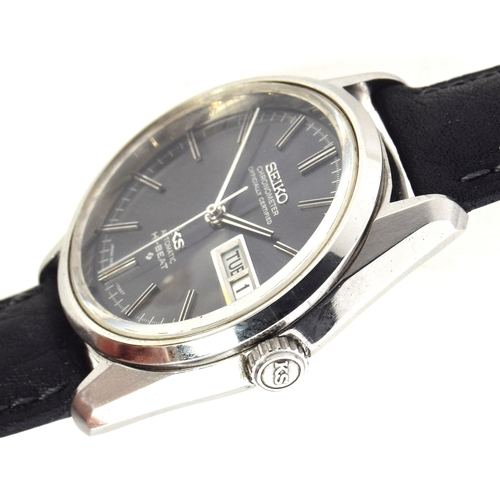 650 - A KING SEIKO KS HIGH BEAT DAY DATE CHRONOMETER WRIST WATCH
Circa 1960s, Japan 5626-7040t, steeled st... 