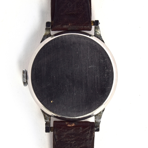 635 - A SMITHS EMPIRE GENT'S CHROME PLATED WATCH
Circa 1950s, white face with luminous Arabic numerals, wi... 