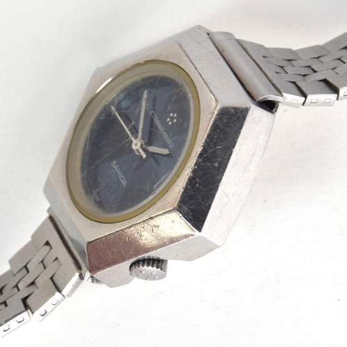 713 - AN ETERNA-MATIC SAHIDA LADIES HEXAGONAL AUTOMATIC WATCH
Circa 1960s, screw back case, width 30mm, on... 