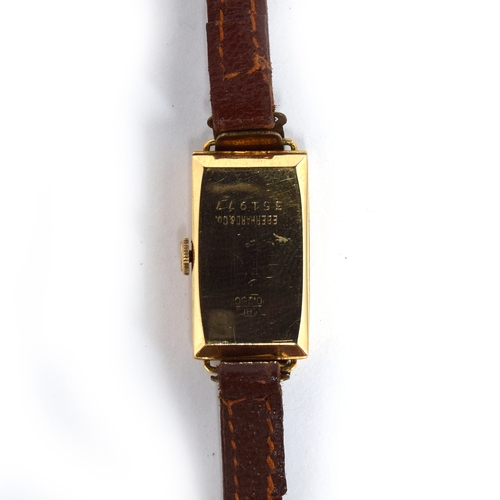 637 - AN EBERHARD LADIES 18CT RECTANGULAR CASED WATCH
Circa 1940s