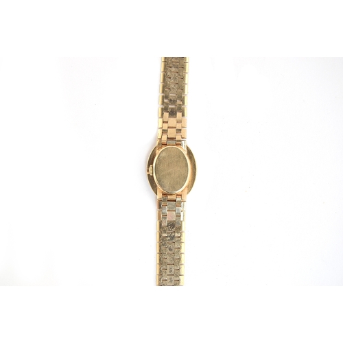 553 - A ROLEX PRECISION LADIES 9CT GOLD BRACELET WATCH
Dated 1970, ref. 8844, champagne dial with applied ... 