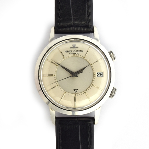 563 - A JAEGER LECOULTRE MEMOVOX STAINLESS STEEL WRIST ALARM WATCH
Circa 1960s, ref 855, silvered dial, da... 