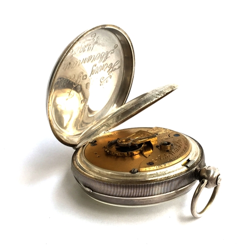 35 - A Waltham silver case pocket watch, the dial marked AWW Co. Waltham Mass., the dial with Roman numer... 