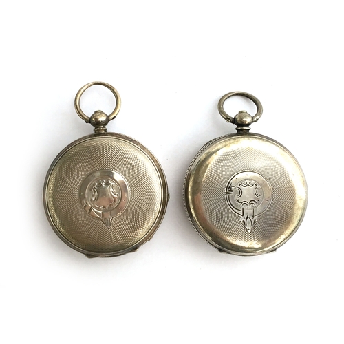 36 - Two silver pocket watches, both the 'Acme Lever' by H. Samuel, Manchester, both with Roman numerals ... 