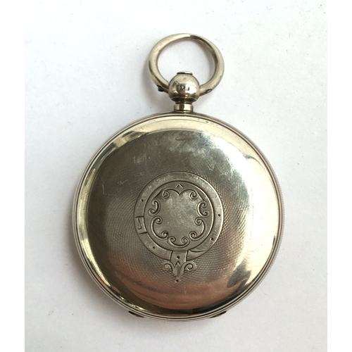 39 - A late Victorian silver keywind pocket watch, the case by Joseph Samuel Wilday, Chester 1892, Roman ... 