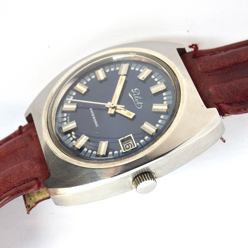 687 - A PILOT SWISSONIC GENTLEMAN'S STEEL ELECTROMECHANICAL WATCH