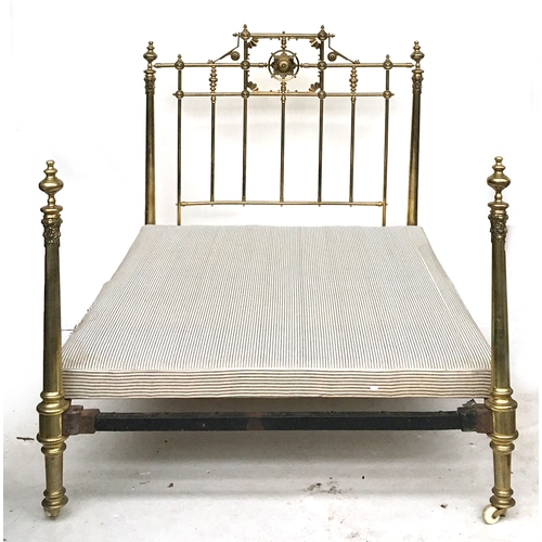 719 - A magnificent Continental brass bed