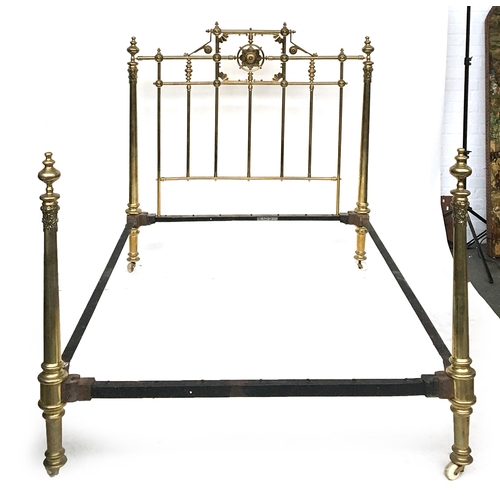 719 - A magnificent Continental brass bed