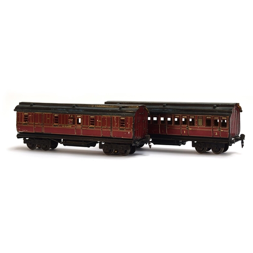 859 - Gebruder Marklin (Germany) for A W Gamage of Holborn, London, two tinplate O Gauge eight wheel Midla... 