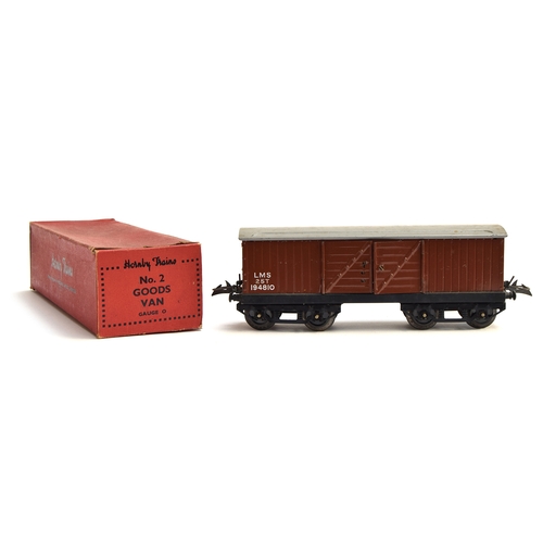 863 - Hornby O Gauge No.2 Goods Van, with original box