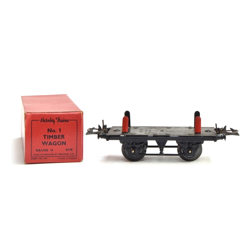 872 - A Hornby O Gauge Timber Wagon No.1, R175, with original box in excellent condition