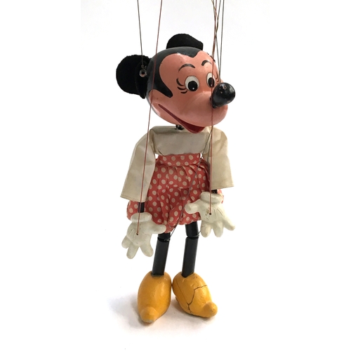 1035 - A Pelham Puppet Minnie Mouse, with resin head; together with a puppet of a blue emu