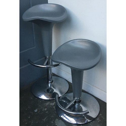 851 - Two designer kitchen gas lift bar stools