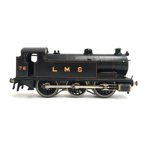 913 - A Bassett-Lowke 0-6-0 Tank Loco LMS Black No.78, electric