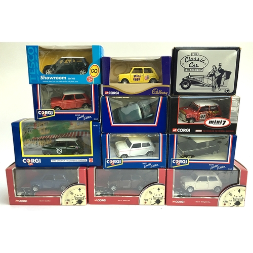 956 - A collection of 10 Corgi cars, all boxed, some sealed; Mini Cooper Cooper's Garage; Mini Limited Edi... 