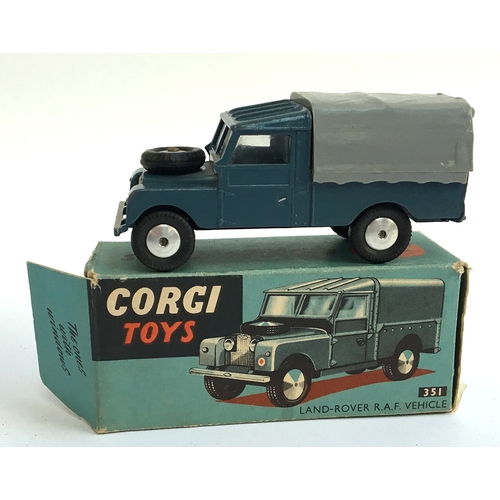 958 - A boxed Corgi Toys Land Rover R.A.F Vehicle 351, with original box