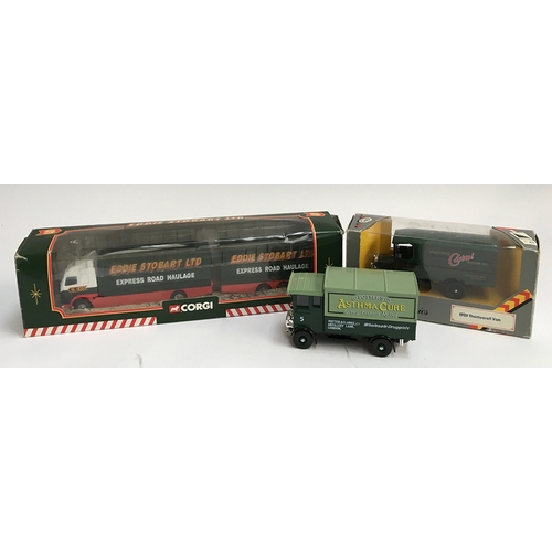 1093 - A collection of Corgi lorries to include a C821 Thornycroft Castrol Van; C687/10 Potters Asthma Van ... 