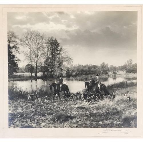 88 - The Croome Foxhounds, photographed by Frank Meads, 1952, original photographic print signed and date... 