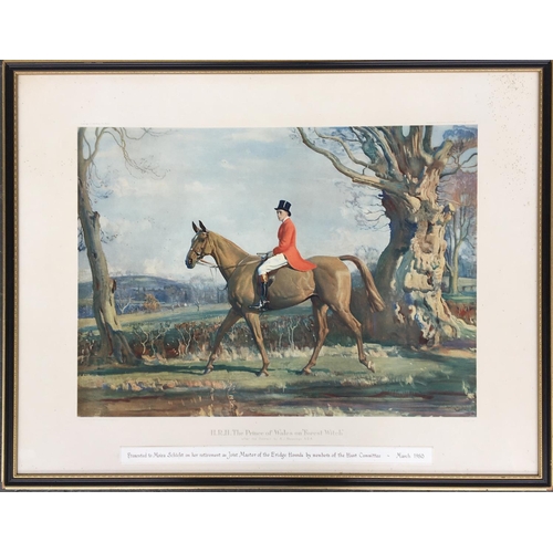 91 - After Alfred Munnings (1878-1959), HRH The Prince of Wales on 'Forrest Witch', presented to HRH by T... 