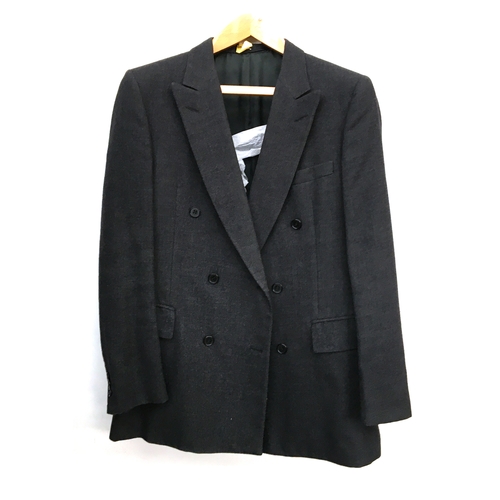 608 - A double breasted grey wool suit jacket by Gieves & Hawkes, approx. 40