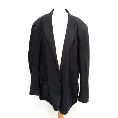 618 - A Harvey & Hudson navy cotton single breasted jacket, with interior pockets, approx. 42