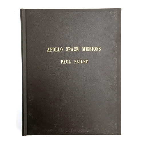 118 - Bailey, Paul, 'Apollo Space Missions', self-published book, hand painted NASA logo frontispiece, gil... 