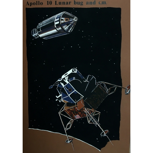 118 - Bailey, Paul, 'Apollo Space Missions', self-published book, hand painted NASA logo frontispiece, gil... 