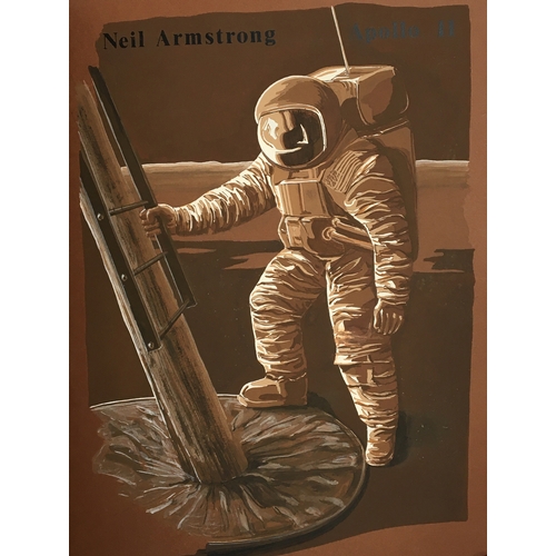 118 - Bailey, Paul, 'Apollo Space Missions', self-published book, hand painted NASA logo frontispiece, gil... 