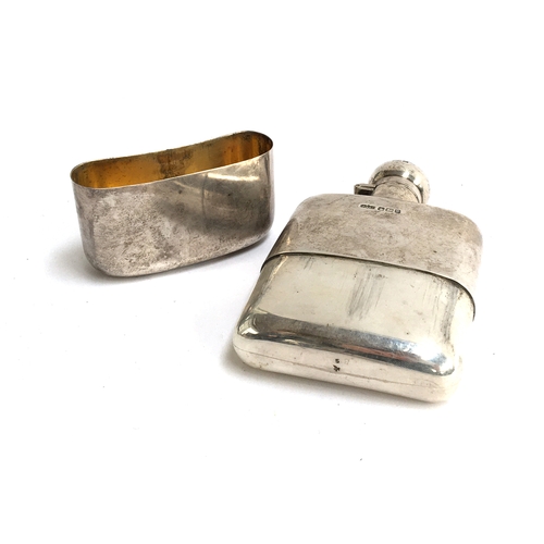 40 - A silver hip flask by James Dixon & Sons Ltd, Sheffield 1916, 7.3oz