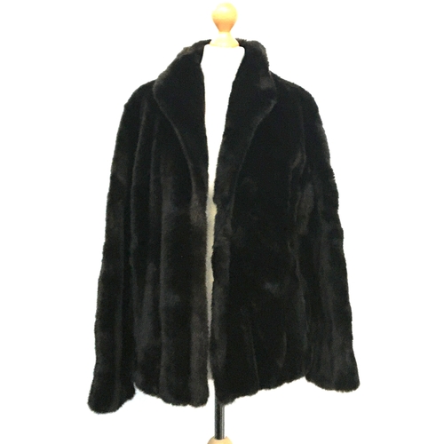 544 - A faux fur jacket; together with two size 38 vintage suede jackets (3)