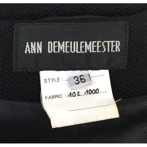 467 - An Ann Demeulemeester double breasted black ladies jacket with hood, size 8 (36), in Ann Demeulemees... 