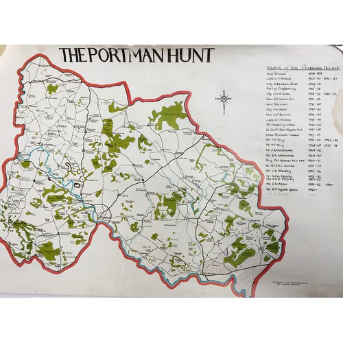 84 - A 1990 copy of the Portman Hunt Country from Lord Portman up to E.P. Lycett Green; together with a c... 