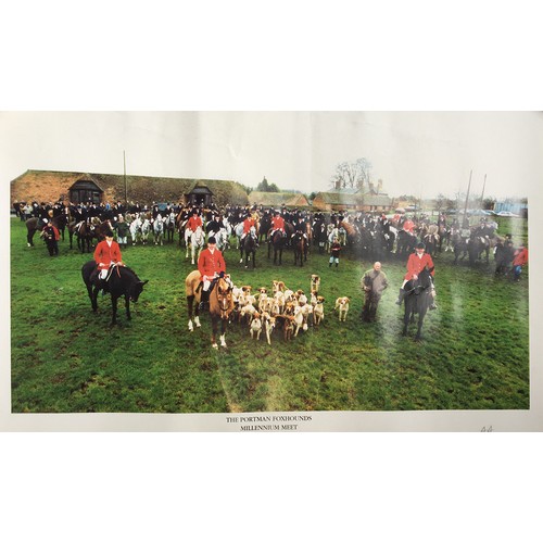 84 - A 1990 copy of the Portman Hunt Country from Lord Portman up to E.P. Lycett Green; together with a c... 