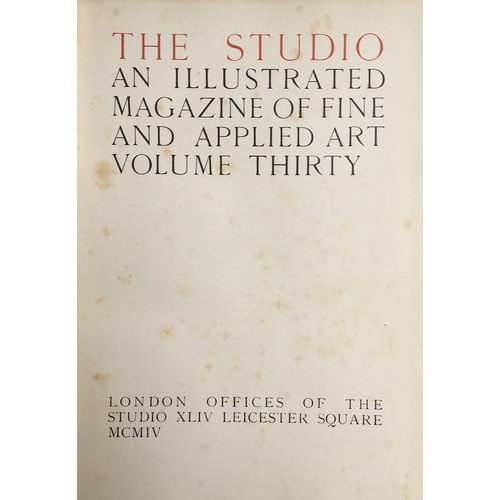 202 - 'The Studio, An Illustrated Magazine of Fine and Applied Art Volume Thirty 1904', spine rubbed but i... 