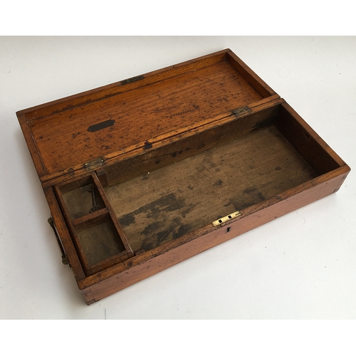 221 - A William Marples and Sons Ltd hinged wooden case with brass loop handles