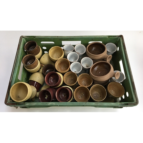 52 - A mixed lot of studio ceramics, mostly goblets, to include 'The Friars, Aylesford'