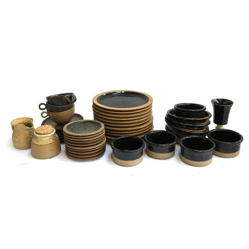 55 - A large mixed lot of studio pottery to include Beresford Pealing pottery; Cranbrook Station Pottery ... 